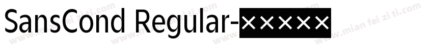 SansCond Regular字体转换